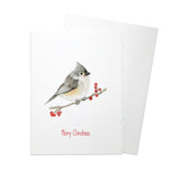 Tufted Titmouse Watercolor Christmas Card Set