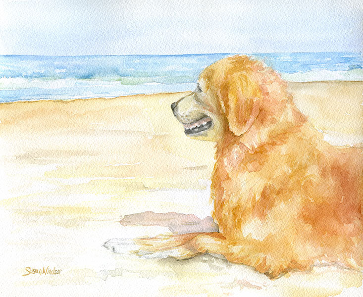 Custom 2024 Dog Watercolor From Photo 11x14 watercolor painting