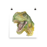 T. rex Watercolor Painting Print