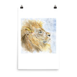 Lion Profile Watercolor