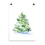 Watercolor Pine Tree