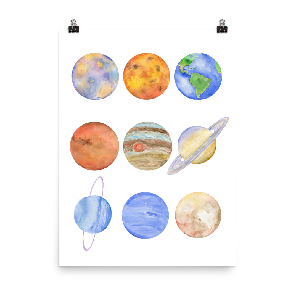 ARTCANVAS newest Nine Solar System Planets Collage Canvas Art Print